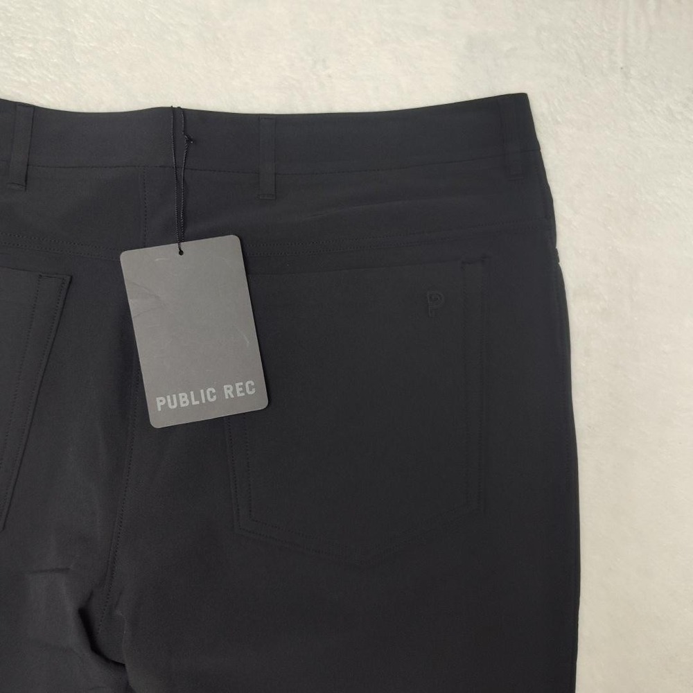 Public Rec Pants Mens 36x30 Black Chino Slim Workday Pant Stretch Breathable - Picture 5 of 13